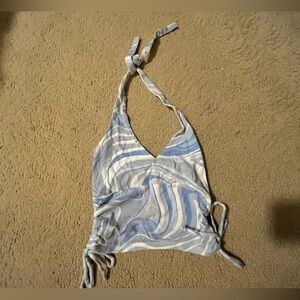 Hollister Blue and White Patterned Top